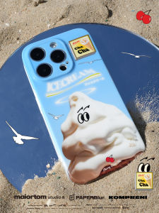 Major Tom Original Ice Cream Art Transparent Edge Anti-Fall Cute Phone Case for   15/15Pro/15Promax American Style