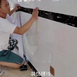 DCH - Wallpaper Stiker Border List Tembok Motif Marmer Glosy