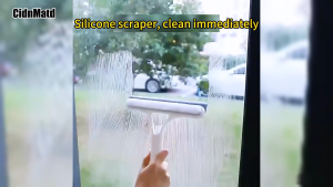3 in 1 Window Cleaning Scraper Squeegee for Shower Glass Squeegee with Sprayer All-Purpose Glass Cleaner Tool
