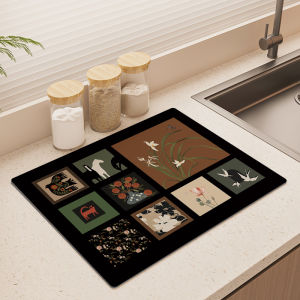 Kitchen Grade Silicon Dendroid Coaster Heat Resistant Slip Proof Absorbent High Temperature Tolerant Dining Mat Dish Plate Dry Quick