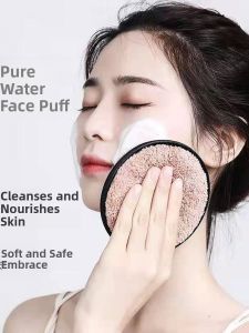 Large Size Soft Cleansing Face Wash Sponge Lazy Persons Water-Based Makeup Remover Puff Double-Sided for Face Cleaning