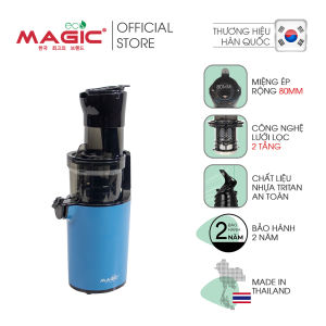 Máy ép chậm miệng rộng thế hệ mới Magic Eco AC138 MADE IN THAILANDống ép rộng 80mm ép nguyên tráicông nghệ ép lạnhthiết kế nhỏ gọn lắp ráp nhanhlưới lọc 2 tầnggiảm tiếng ồndễ dàng vệ sinhCS200Wbảo hành chính hãng 30 tháng
