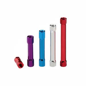 4PCS Hexagonal Through-hole Aluminum Column M3 Connecting Column Crosser Model Airplane Hollow Support Inner Wire Screw Cap