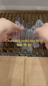 COMBO 5 CHAI CHIẾT THỦY TINH 10 ML NẮP BẠC