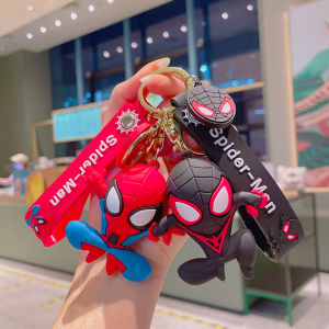 Móc Khóa Spiderman Hoạt Hình Dễ Thương Phụ Kiện Túi Xách Nữ Đồ Trang Trí Nhỏ Móc Khóa Xe Hơi Móc Khóa Nam Móc Treo Khóa
