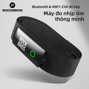 ROCKBROS Bluetooth 4.0 ANT + Cảm Biến Nhịp Tim Đeo Ngực Đeo Dây Đeo Cho Máy Tính Xe Đạp Garmin Wahoo GPSPORT