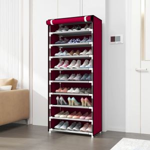 Multi-Layer Home Use Floor Shoe Rack Organizer Simple Shoe Storage Cabinet Sturdy Durable Shoes Box Dust-Proof
