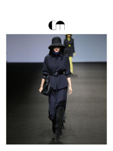 Early Autumn Beaded Pleated Wool-Blend Shirt