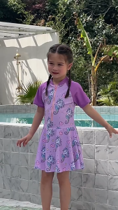 📌พร้อมส่ง📌ชุดว่ายน้ำผู้หญิง วันพีช 2-12ปี พร้อมหมวก