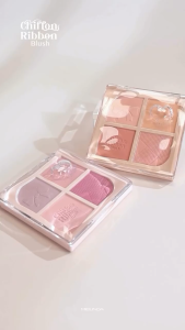 บลัชออน MEILINDA Chiffon Ribbon Blush พาเลทบลัชออน บลัช ปัดแก้ม ทาแก้ม ละมุน สีชัด บางเบา นุ่มลื่น