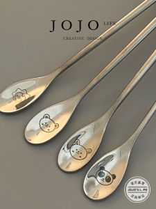 Long Handle Coffee Spoon Creative Stirring Spoon 304 Stainless Steel Coffee Utensil  Style Universal Scene