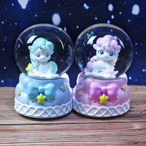 Đèn Pha Lê Unicorno Sáng Tạo Cho Bạn Thân Gái Trẻ Quà Tặng Sinh Nhật Đèn Pha Lê Hình Trái Tim Có Tuyết Đồ Trang Trí Nhà Bằng Nhựa