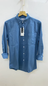 Kemeja Polos Pria Katun Twill Lengan Panjang Kemeja Kekinian Anti Gerah