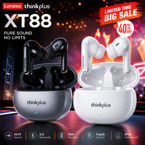 Lenovo | Lenovo XT88 TWS Wireless Earphones Bluetooth 5.3 Dual MIC Stereo Noise Reduction Bass HIFI Touch Control Earbuds Fashion2026 NEW