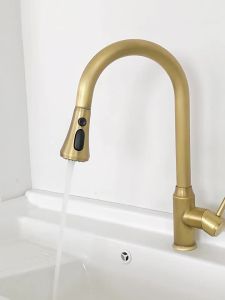 Vintage Bronze Pull-down Swivel Dual-temperature Kitchen Faucet
