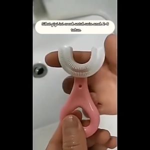 Sikat Gigi Anak U-Shape Silicon Lembut Anti Rongga untuk Usia 2-6 Tahun - Warna Blueberry/Lavender