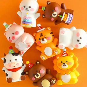 Pajangan Kue Ulang Tahun 3D Mainan Hewan Animal Mainan Anak / Dekorasi Kue Ulang Tahun Motif Hewan Animal Topper Cake / Hiasan Kue Ulang Tahun Motif Hewan Animal Chinese Zodiac