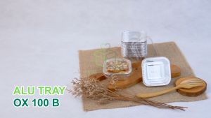 [10 PCS] Alumunium Foil Tray OX 100 B + Tutup Makaroni Schotel Klapertart Brownies Bolu Roti Spaghetti Brulee