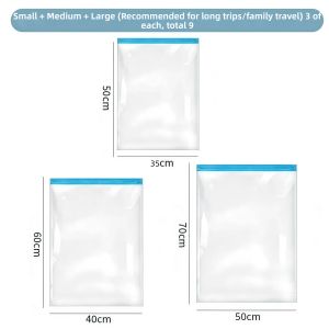 RORK | Japanese Style Portable Transparent Hand Roll Vacuum Compression Travel Organizer