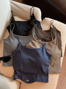 เสื้อกั๊กสายเดี่ยวเปิดหลังสำหรับผู้หญิง ฤดูร้อน 2025 ทรงเข้ารูป แขนกุด คอวี ทรงเข้ารูป ชุดสองชิ้น ลำลอง สำหรับเด็กผู้หญิง