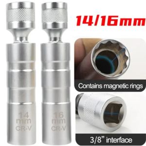 【Pphha】Spark Plug Socket Wrench Adapter 14mm 16mm Install Replace Repair Kit Swivel Torque Magnetic Removal Gap Tool Auto Accessories