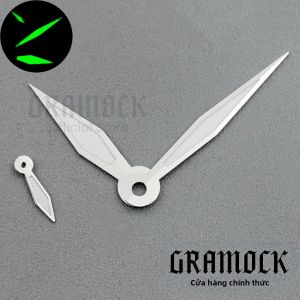 GRAMOCK Bộ Phận Đồng Hồ Đeo Tay Phát Sáng Cho Bộ Máy ETA6497 6498 ST3600 3620 - Phụ Kiện Tay Màu Xanh Bạc Vàng Hồng Đen Xanh