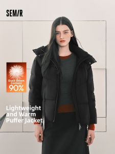 Semir | Hooded Loose Fit Mid-length Womens Down Jacket 90% Down