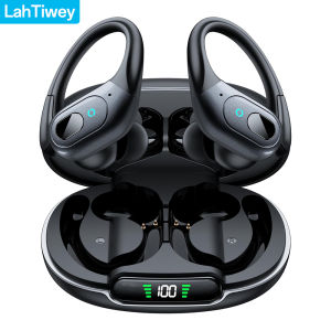 Bluetooth Wireless Earphones with Dual ENC MicDeep BassSoft Earhook IPX7 Waterproof 90H Playtime Sports Wireless Headphones