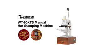ZONESUN Manual Leather Wood Greeting Card Hot Foil Stamping Machine Heat Press Logo Machine With Infrared Locator WT-90XTS