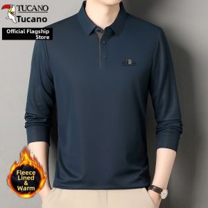 TUCANO | Fleece Thickened Business Casual Pique Polo Shirt