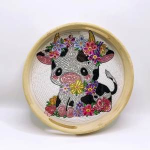 other | A DIY bird and phoenix/pattern rhombus painting art set with a wooden rhombus painting board tray with a handle