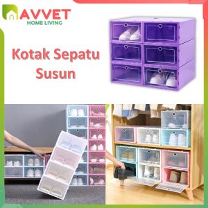 Gratis Ongkir - COD - AVVET - Kotak Sepatu / Tempat Penyimpanan Sepatu / Shoes Box / Kotak Sepatu Serbaguna