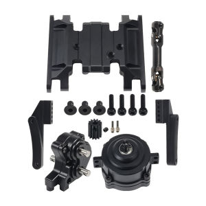 Metal Front Planetary Gearbox Transfer Case Transmission Skid Plate Set for 1/10 RC Rock Crawler SCX10 II 90046 Chassis Upgrade