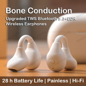 2023 Earbuds Bluetooth Earpieces Wireless Earphones Silicon Clip-on Ear Headphone Bone Conduction Headset Hi-Fi Sound Long Battery Life for Android iOS