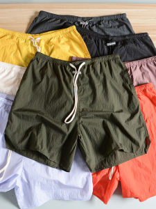 กางเกงขาสั้นผู้ชาย Tora ทรงบางพิเศษ ระบายอากาศได้ดี แห้งเร็ว กันน้ำ กางเกงขายาวลำลองสำหรับฤดูร้อน 7 นิ้ว ผ้าไนลอนผสมโลหะ