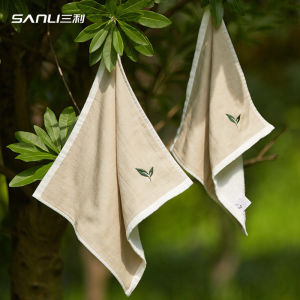 3 Sanli Gauze Square Towel Pure Cotton Small Tower Green Tea Face Washing Hands Wiping Pure Cotton Square Absorbent Female Household