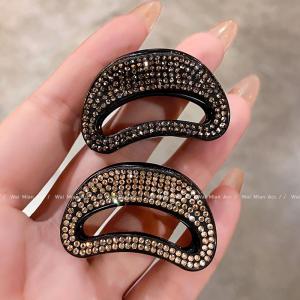 เครื่องประดับผมแบบมีเพชรเต็มแผ่นสำหรับผู้หญิง แฟชั่นหรูหรา คลิปผมแบบครึ่งหัว คลิปผมข้าง คลิปผมที่อเนกประสงค์