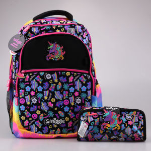 กระเป๋าเป้สะพายหลัง Unicorns สุดเท่ Smiggle จากออสเตรเลีย พร้อมกระเป๋าใส่ปากกาเปลี่ยนสี Chameleon สำหรับเด็ก ผ้าใบ ลายอื่นๆ
