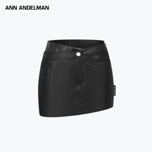 ANN ANDELMAN | Spliced Short Tight PU Crocodile Print A-line Skirt