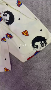 Setelan Baju Harian Anak Cowok Bemotif Keren Bahan Katun Lengan Pendek Usia 3 Bulan-10 Tahun