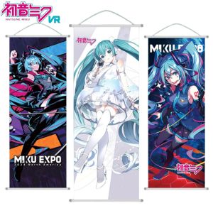 Bandai | Hatsune Miku Room Decoration Wall Decoration Cartoon Hatsune Miku Hanging Painting Long Scroll Holiday Gift Anime Goods Support