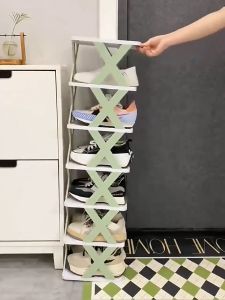 Multilayer Shoes Rack orange Shoe Storage Organizer Rack Rak Kasut Bertingkat 鞋架 Stackable Shoe Shelf