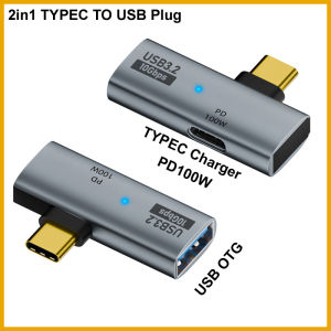New 2026 USB Type-C 10Gbps OTG 2in1 Adapter 100W PD Charging Compatible For Steam Deck Switch Chromecast Google TV Macbook PC Mo