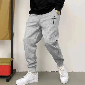 2026 New Arrival Mens Sweatpants High Quality Autumn Winter Daily Casual Sports Jogger Pants Gym Male Cross Printed Trousers