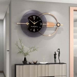 💥Dream Best🔥 Simple and Fashion Mute Minimalist Digital Clock Vintage Creative Wall Clock Modern Home Living room Decorations 80x38cm