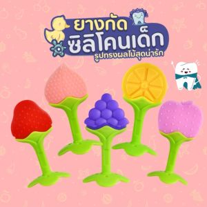 BABYSPO Molar Stick ยางกัดซิลิโคน รูปผลไม้ พร้อมกล่อง ยางกัดเด็ก ที่กัดสําหรับเด็ก ยางกัดสําหรับเด็ก ยางกัดเด็กทารก ของเล่น