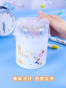 12/24/36/48Colors Water Soluble Color Painting Stick Washable Hand Non Dirty Crayon Childrens Rotating Colorful Art Supplies Gift
