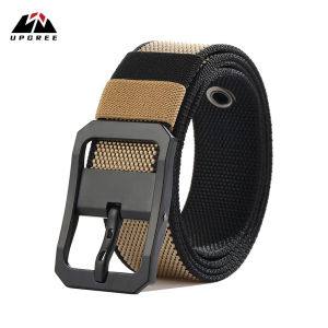 UPGREE เข็มขัดผู้ชายเข็มขัดกลางแจ้งเข็มขัดไนลอนสองด้านเอวยางยืดกีฬาเยาวชนกางเกงผ้าใบเอวเรียบง่ายเอวยางยืดไนลอนปรับความแข็งแรงเข็มขัดกีฬา