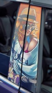 STICKER Pilar Kaca Mobil STIKER PILAR samping Car Universal KP02