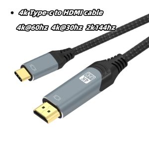 MIZIQIER USB C to HDMI Cable 8K 4K Type C to HDMI 2.1 Thunderbolt 3 4 to 8K60Hz 4K120Hz for iphone 15 MacBook Huawei Mate30